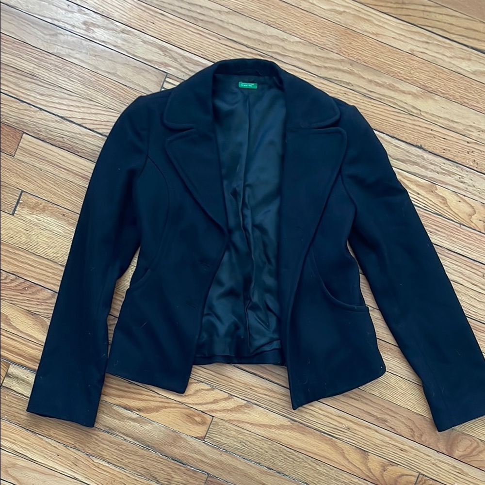 Vintage Black Women's Wool Blazer